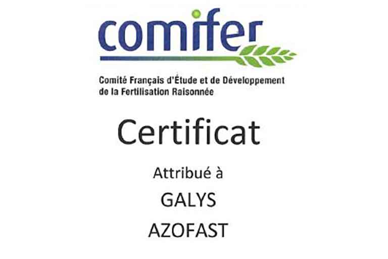 Label COMIFER pour notre outil AZOFAST!